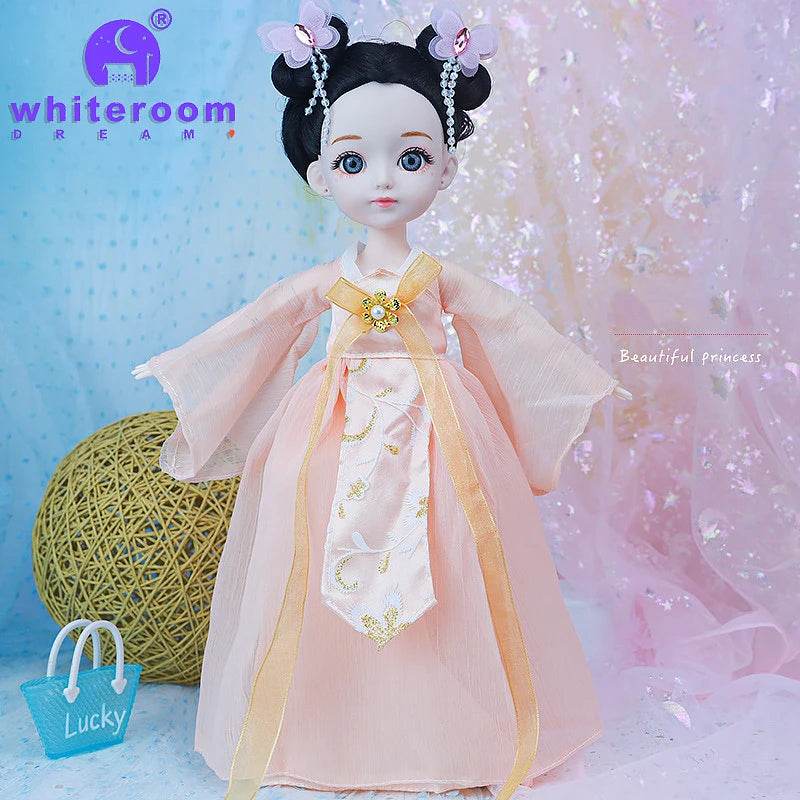 Bjd 1/6 Bjd Doll Blue Eyes Ancient Chinese Dress Set Gift - ToylandEU