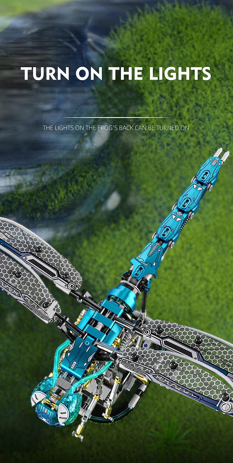 Mechanical Animal Building Blocks Parrot Eagle Whale Beetle Model Bricks With Light Display Kids Toys Gifts - ToylandEU