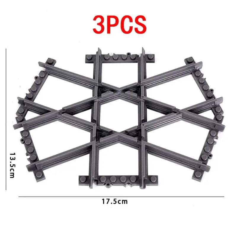 Flexible Train Tracks and Forked Crossing for Lego Compatible Blocks - ToylandEU