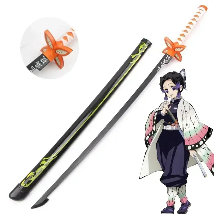 Katana | 40 Inch Length | Wooden Blade | Demon Slayer Cosplay Prop