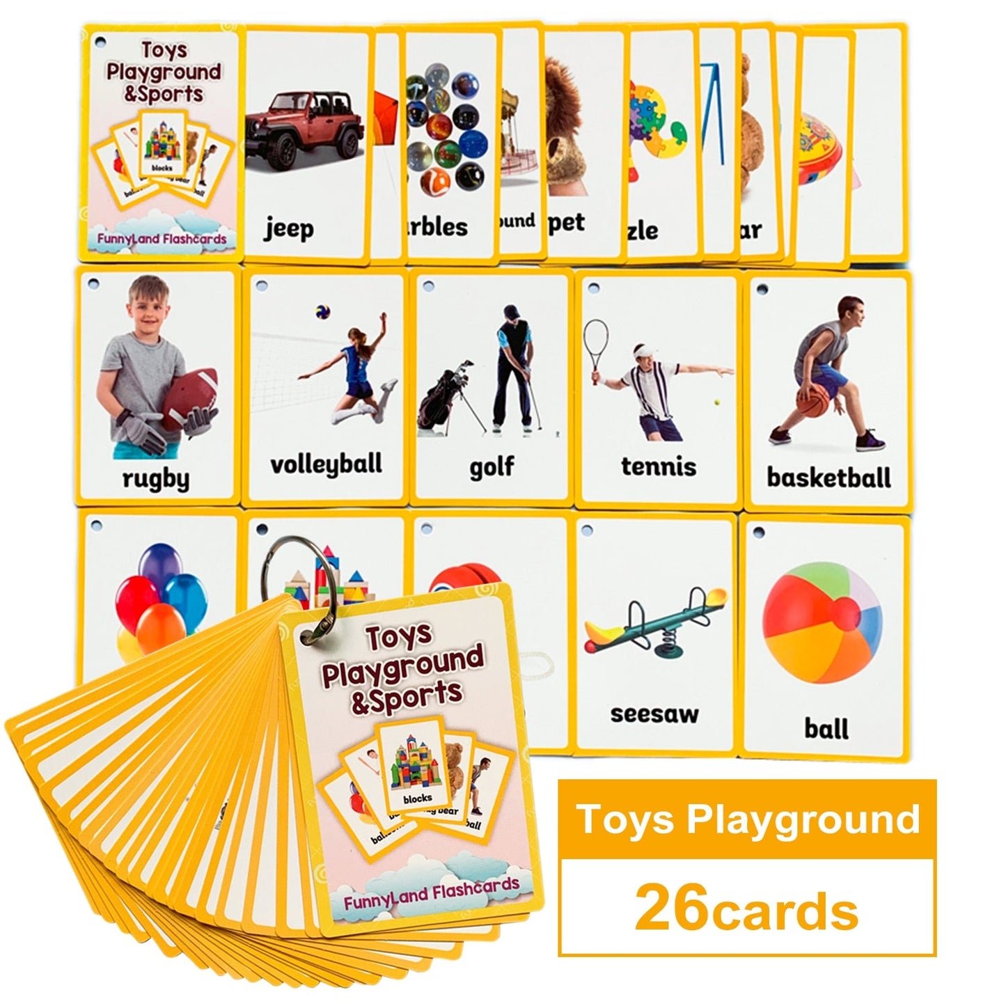 Kinder Baby English Learning Word Pocket Card Flashcard Montessori Learning Game Tool Words Table Game Gift for Kids Teach Toyland EU