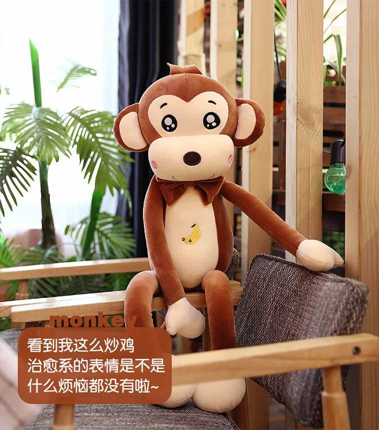 Creative Cute Cartoon Plush Monkey Doll with Long Arms and Legs Baby Sleeping Pillow Gift - ToylandEU