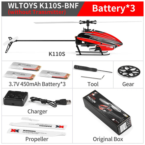 RC Wltoys XK K110S 6CH 3D 6G System Remote Control Toy Brushless Motor Toyland EU