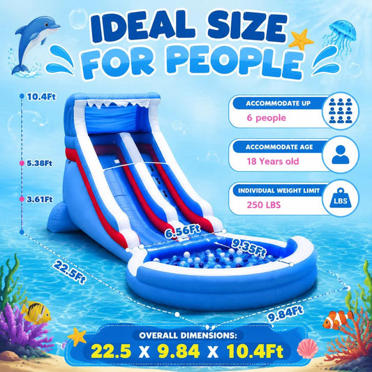 Water Slide | Oxford Material | Backyard Poolside Fun Toy