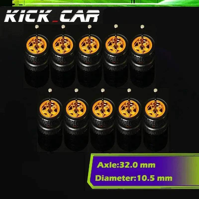 Sixty Four Scale Diecast Car Wheels With Durable Electroplated ABS - ToylandEU