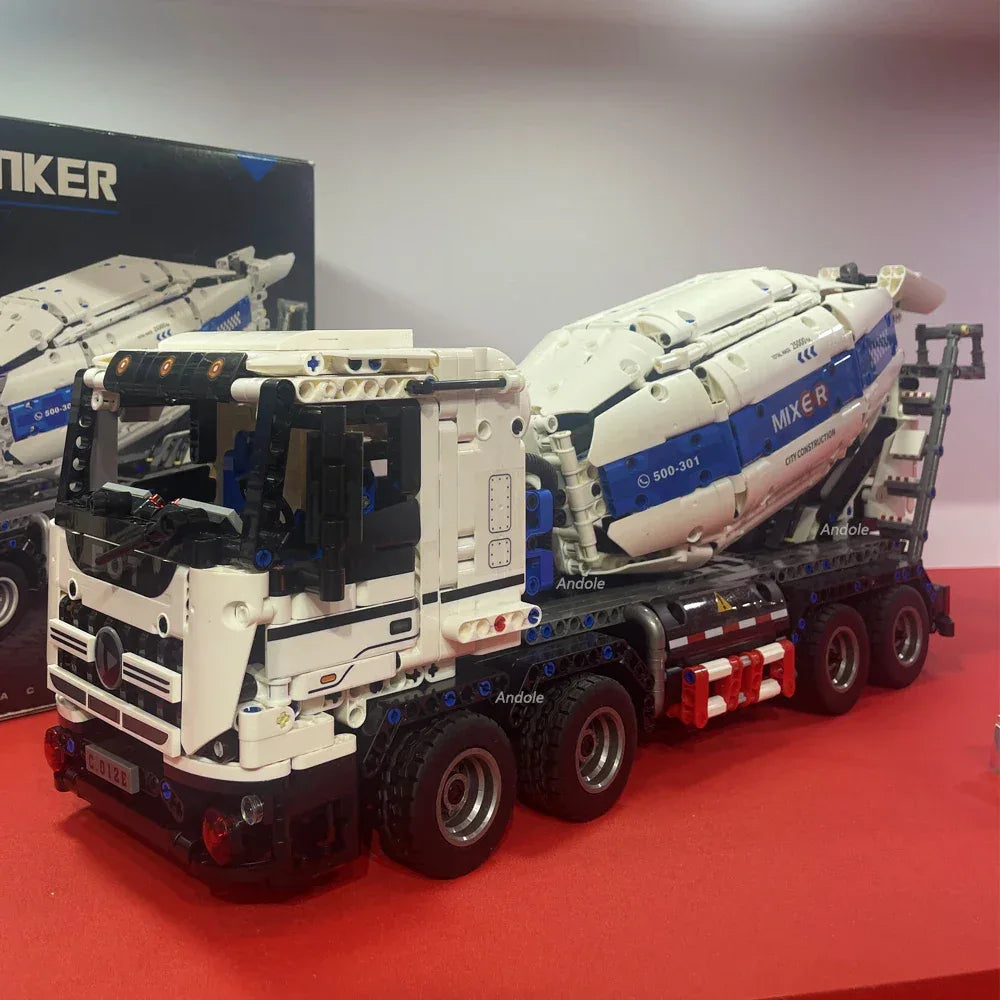 Concrete Mixer Truck Building Blocks Set For Kids Educational