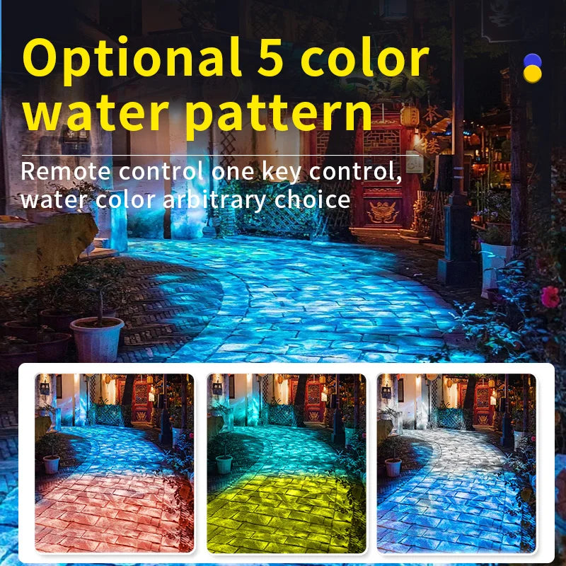 LED Water Ripple Projector | Waterproof Build | Aluminum Housing | Garden Patio