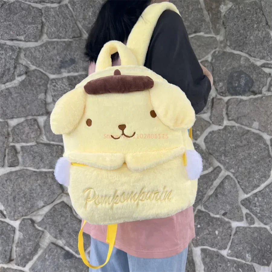 Sanrio  Lovely Plush Backpack Cinnamoroll Kuromi Girl Heart - ToylandEU