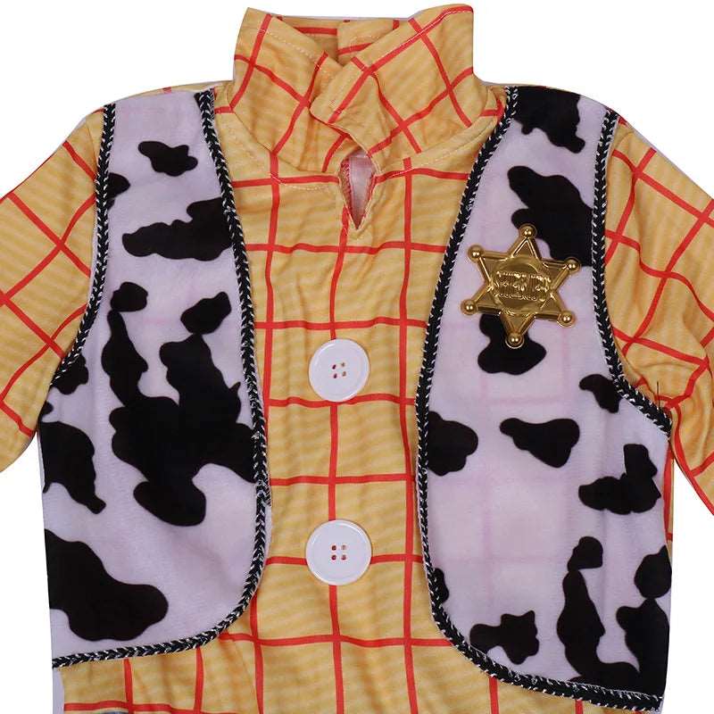 Cowboy Sheriff Costume for Boys - Woody Inspired Fancy Dress for Halloween and Carnival Events