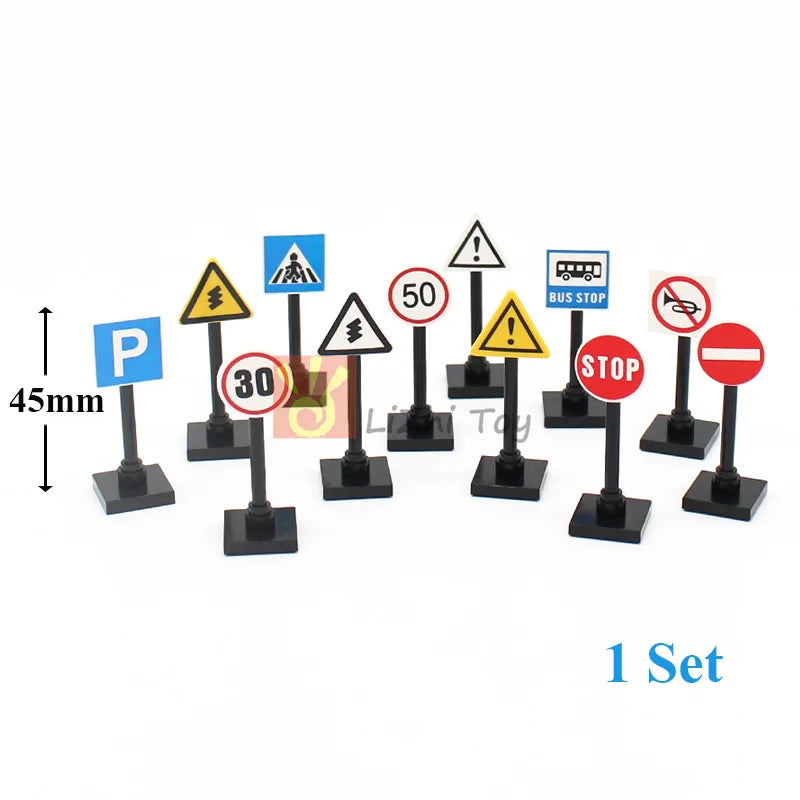 Printed Round 2X2 Building Blocks | Universal Fit | Pizza Clock Graphics