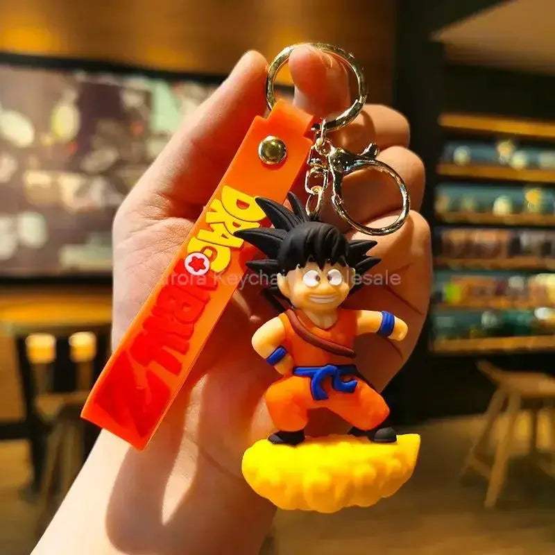 Dragon Ball Z Anime Keychain Super Saiyan Goku Master Roshi Buu Gohan Accessories Car Key Chains - CLOUDANIMESTUDIO