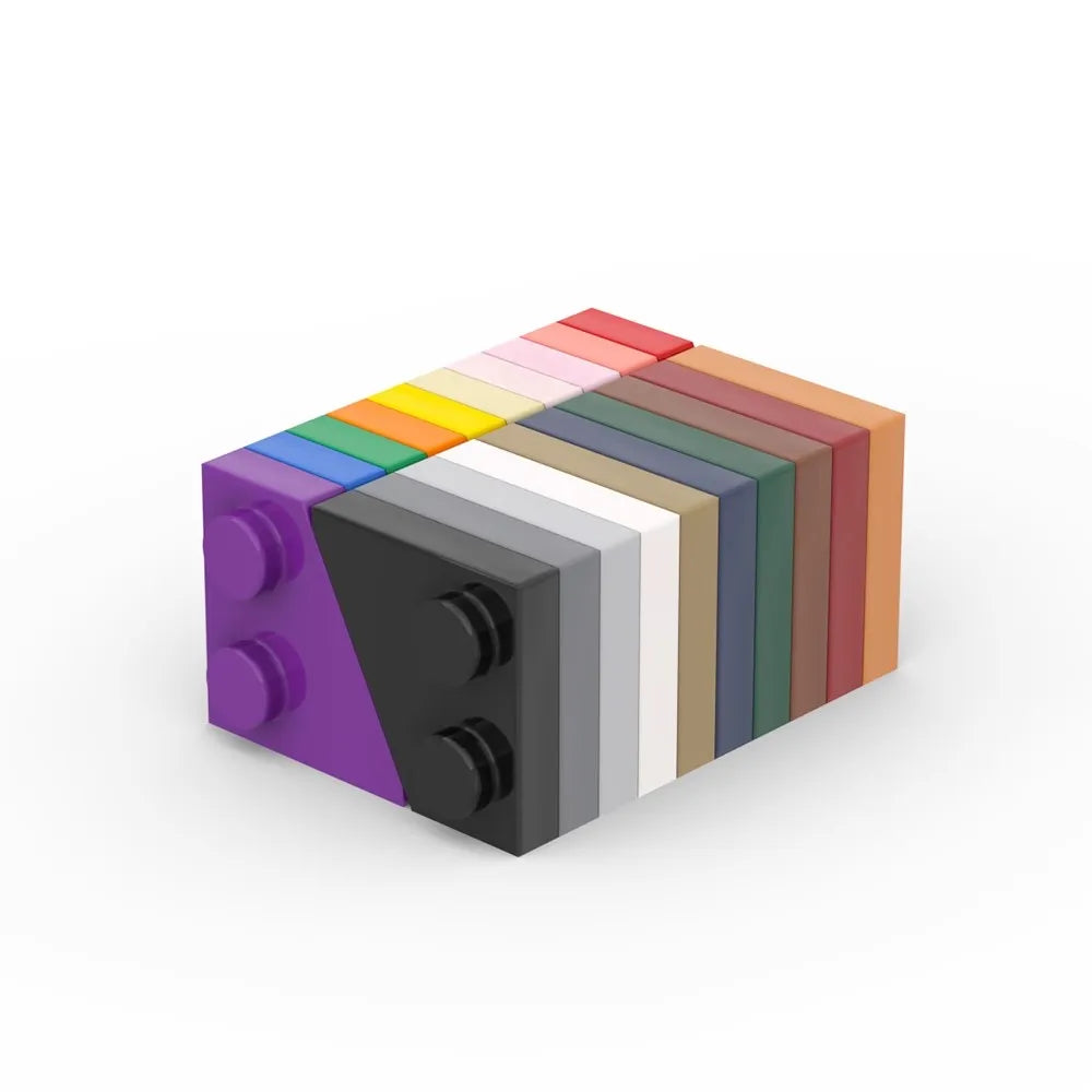 Building Block Plates | Plate 2X2 Wedge | Universal Bricks | Kids And Adults