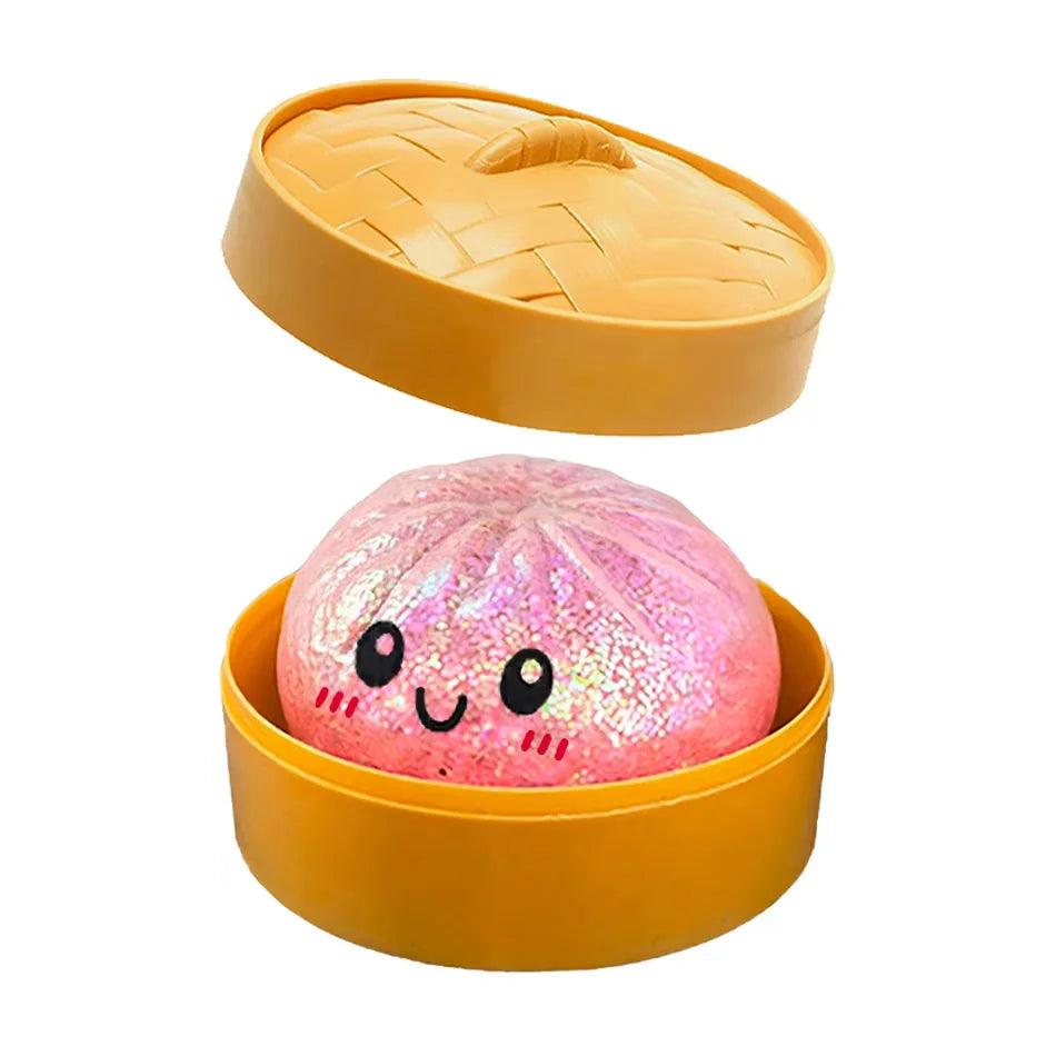 Glitter Dumpling Squishy | 6 Pack | Stress Relief Toy | Comes With Box
