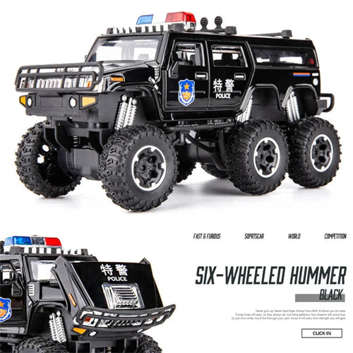 1:32 Scale Hummer H2 6*6 Big Tire Die-cast Metal Toy Car Model ToylandEU.com Toyland EU