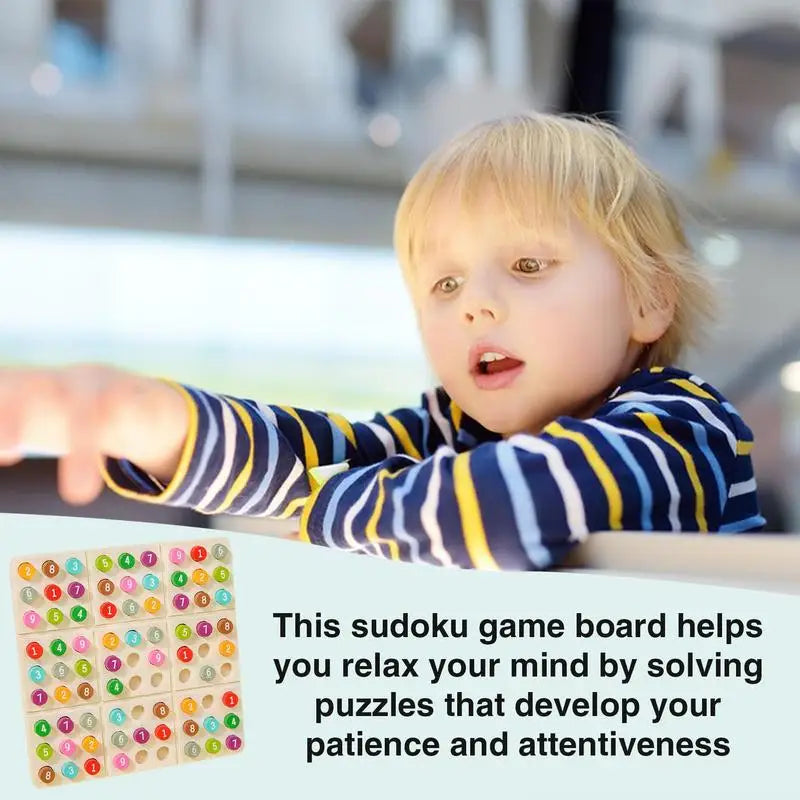 Sudoku Game Board Rainbow Brain Teaser Desktop Toys Number Thinking - ToylandEU