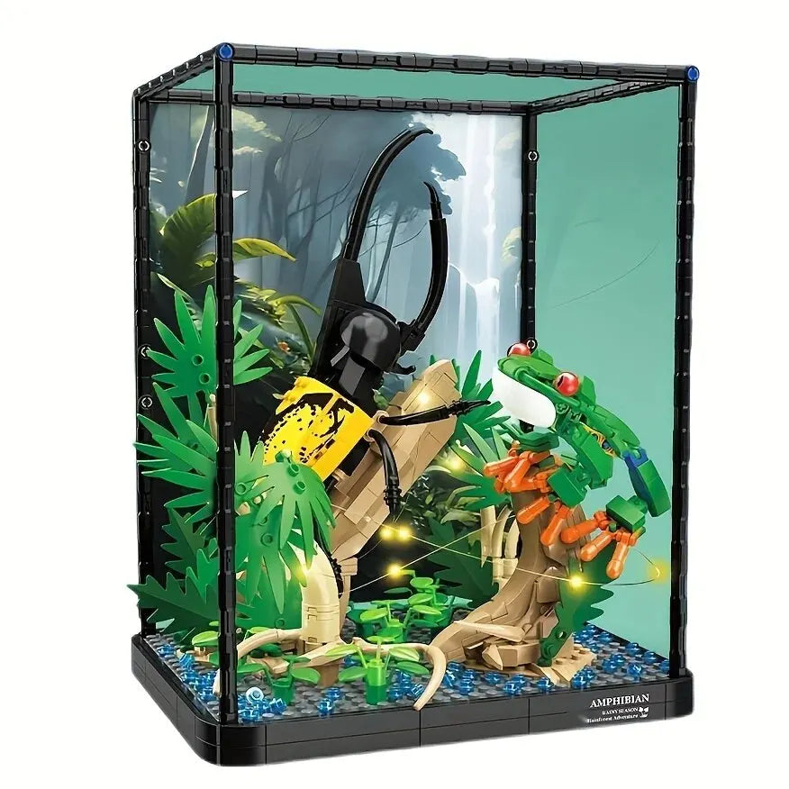 Tropical Rainforest Animals Building Set with Ideas Theme - ToylandEU