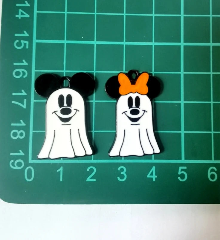 Halloween Pendant Charms | Metal | Keychain DIY | 10 Pieces