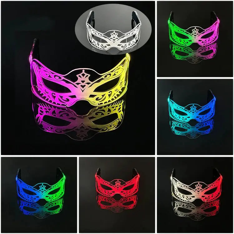 Luminous Glasses 7 Colors and 4 Modes Cyberpunk Glasses Futuristic Sunglasses rave Accesories for man women cospaly supplies - ToylandEU