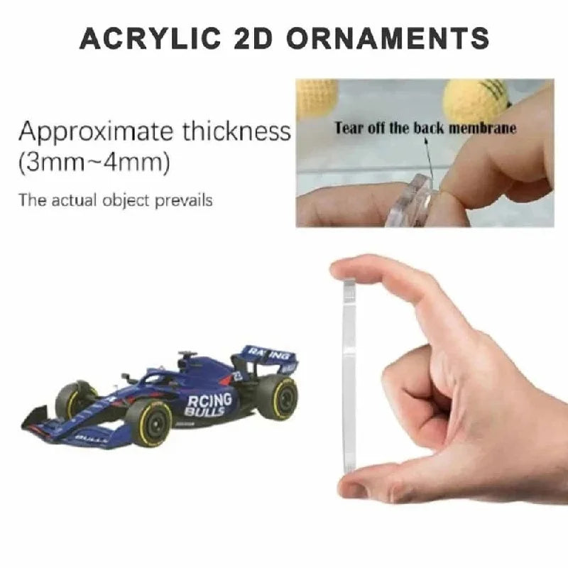 Advent Calendar | 2026 Surprise Blind Box Car Ornaments | 24 Day 2D Acrylic Card Pendants | Holiday DIY Decor