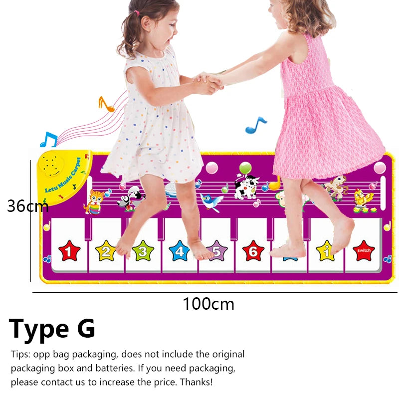 Kids Keyboard Musical Mat With Interactive Modes And Animal Sounds