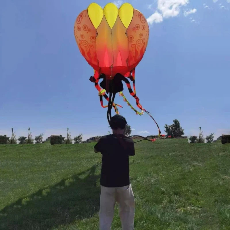Kite | 10m Jellyfish Kite | Nylon Ripstop Fabric | Includes Handle and Line