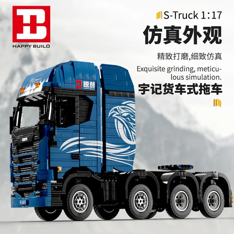 High-Tech YC 22013 QC014 RC Full Trailer Truck With Motor Container Toyland EU