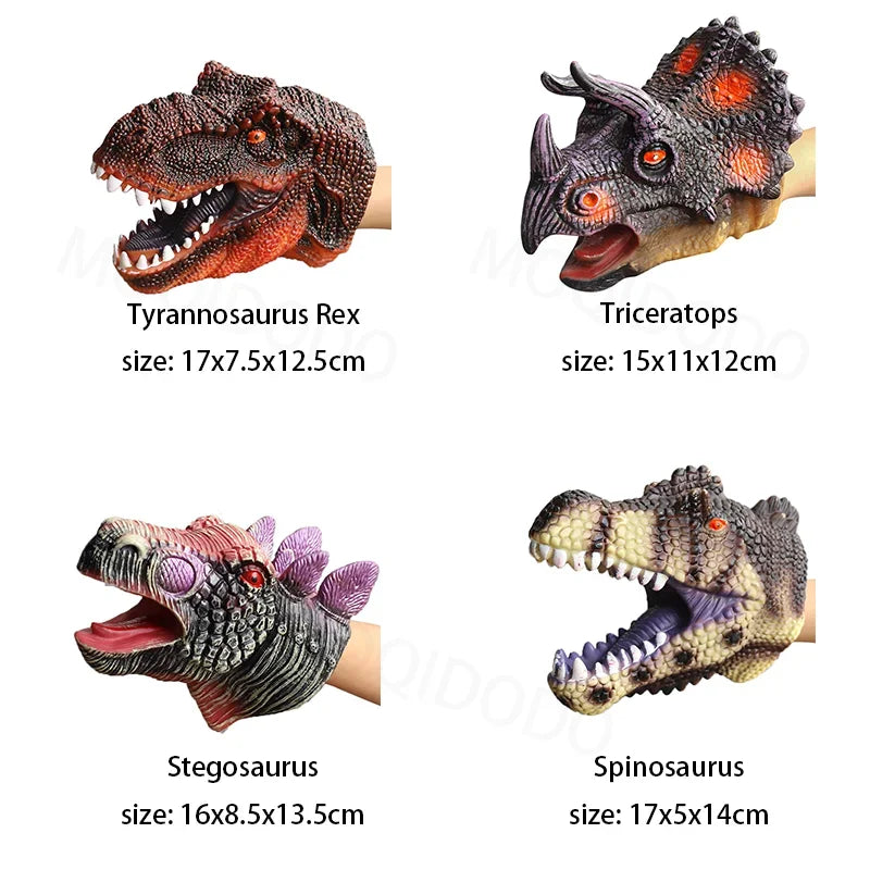 Children Hand Puppet | Soft Dinosaur Shape | Flexible PVC | Ages Two Plus