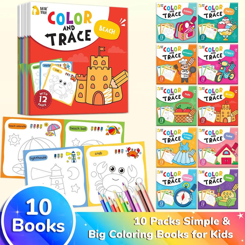 Children Coloring Books | 10 Count | Toylandeu™