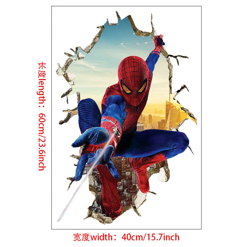 3D Wall Sticker | Avengers Theme | 60x40 cm | Hulk Iron Man Captain America Thor