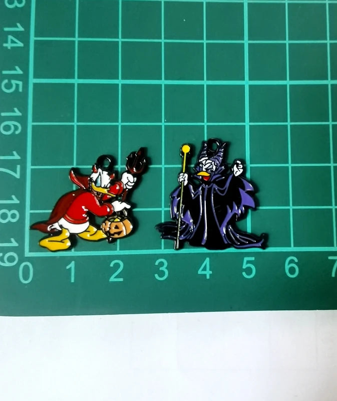 Halloween Pendant Charms | Metal | Keychain DIY | 10 Pieces