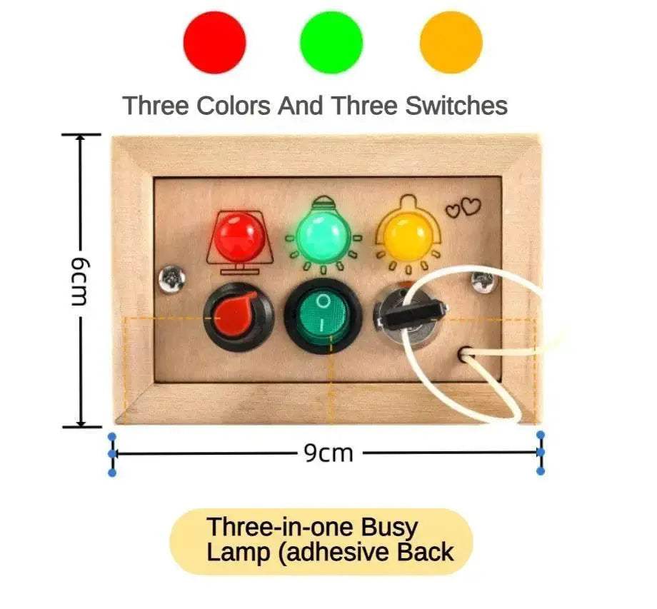 Busy Board Montessori Baby Early Education Toys Hand Refined Life Skills Training Game Wooden DIY Busyboard - ToylandEU