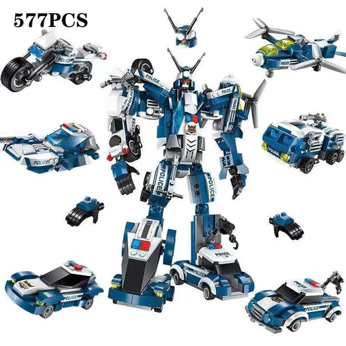 6 In 1 Transforming Robot Building Blocks Kits ToylandEU.com Toyland EU
