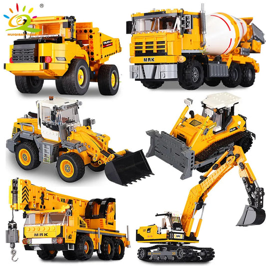 Construct & Play Engineering Truck Set with Excavator and Bulldozer - ToylandEU