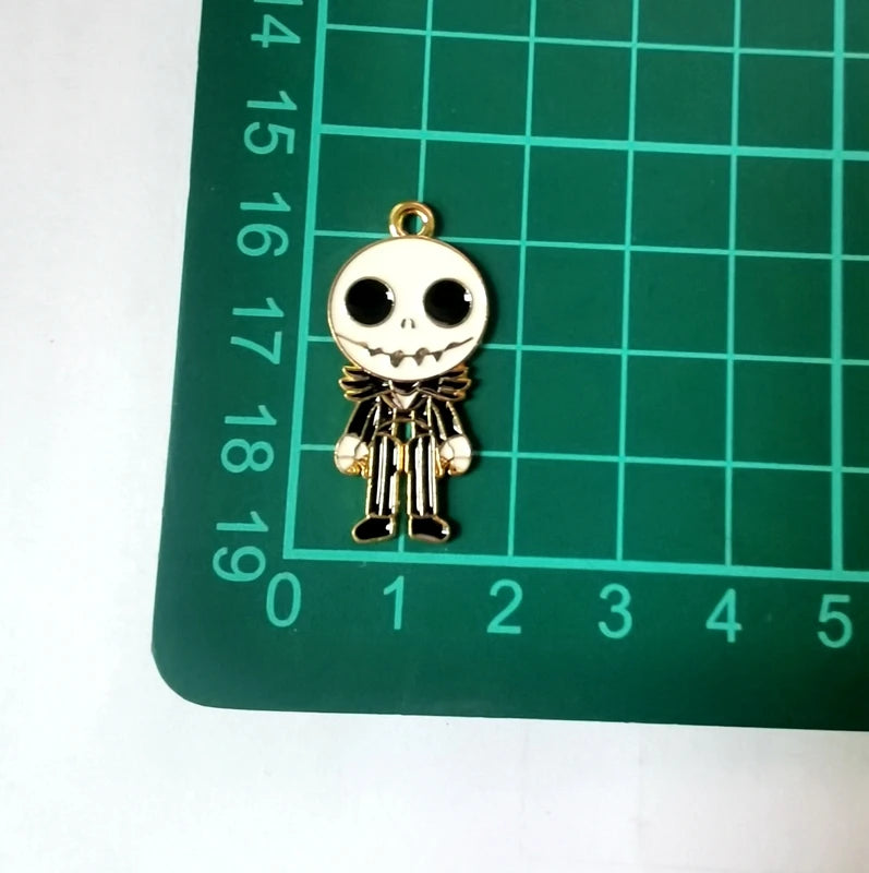 Halloween Pendant Charms | Metal | Keychain DIY | 10 Pieces