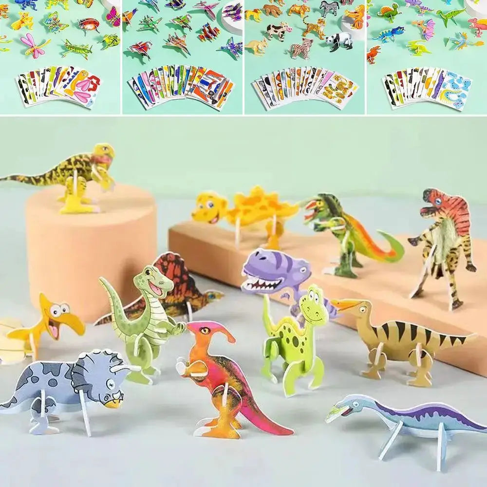 25Pcs 3D Puzzle Blocks Toys 3D Insect Paper Jigsaw Funny Paper Card Children Early Education - ToylandEU