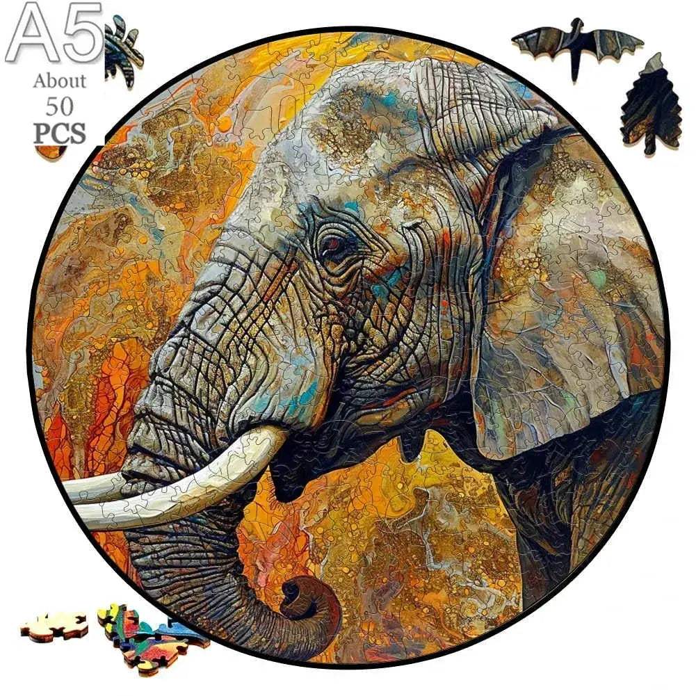 Wooden Puzzle Animal Round Educational Jigsaw For Kids And Adults - ToylandEU
