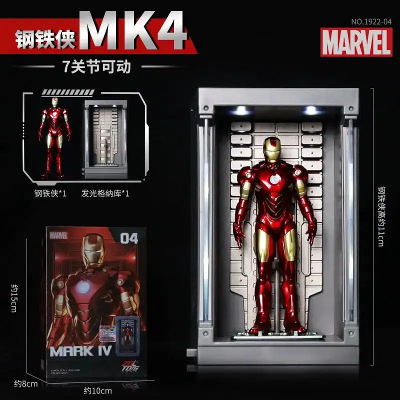 Original Gnaku4 inches ZD Toys Iron Man Action Figure MK1 MK2 MK3 MK4 MK5 MK6 MK7 Tony Stark Anime Doll Model Kids Birthday Gift - ToylandEU