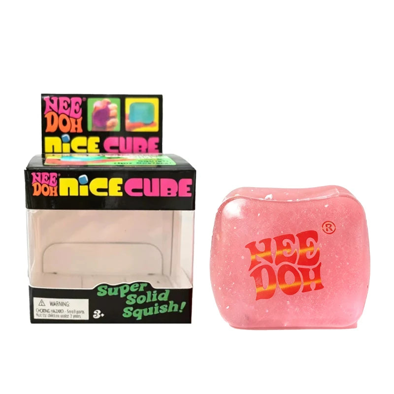 Glow In The Dark Sensory Toy | Ice Cube Shape | Multicolor Tactile Feel 12+