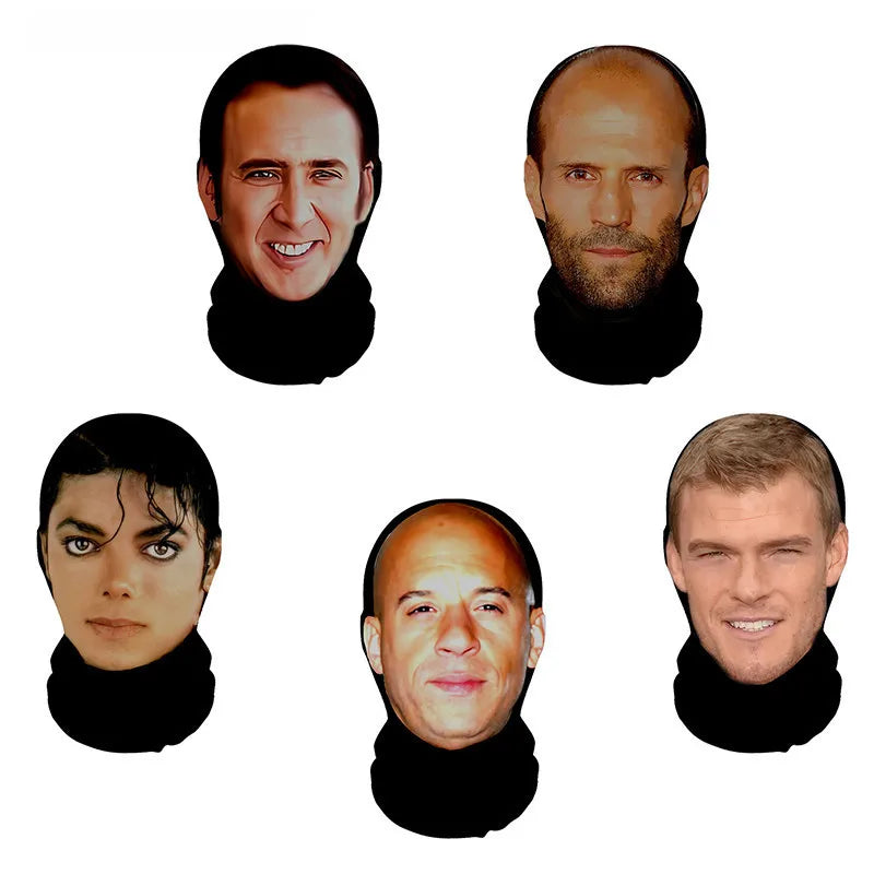 Full Face Mask | Nylon Polyester | Dustproof Cycling Cosplay | 23x40cm