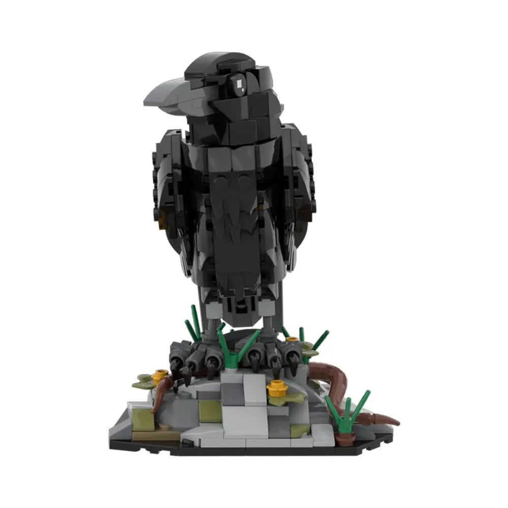 MOC Raven Model Building Blocks Sets Clever Raven Black Bird 3D Home Ornament Assembly Brick STEM Toy Adult Christmas Gifts - ToylandEU