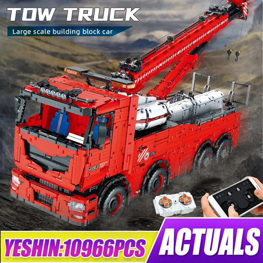 RC Tow Truck Building Blocks for Kids - Mould King Engineering Vehicle Model - ToylandEU