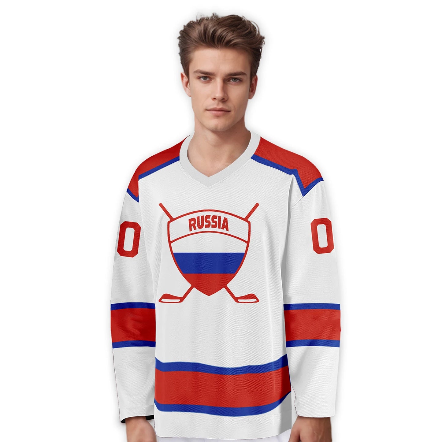 Personalized Russia Ice Hockey Jersey - Custom Name & Number 3D Printed Uniform for Men, Women, Youth & Kids