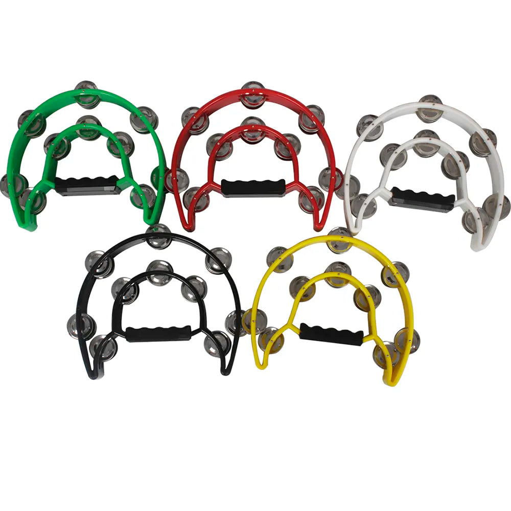 Hand Bell Orff Tambourine Double Layer Hand Bell Drum Five Colors Toyland EU