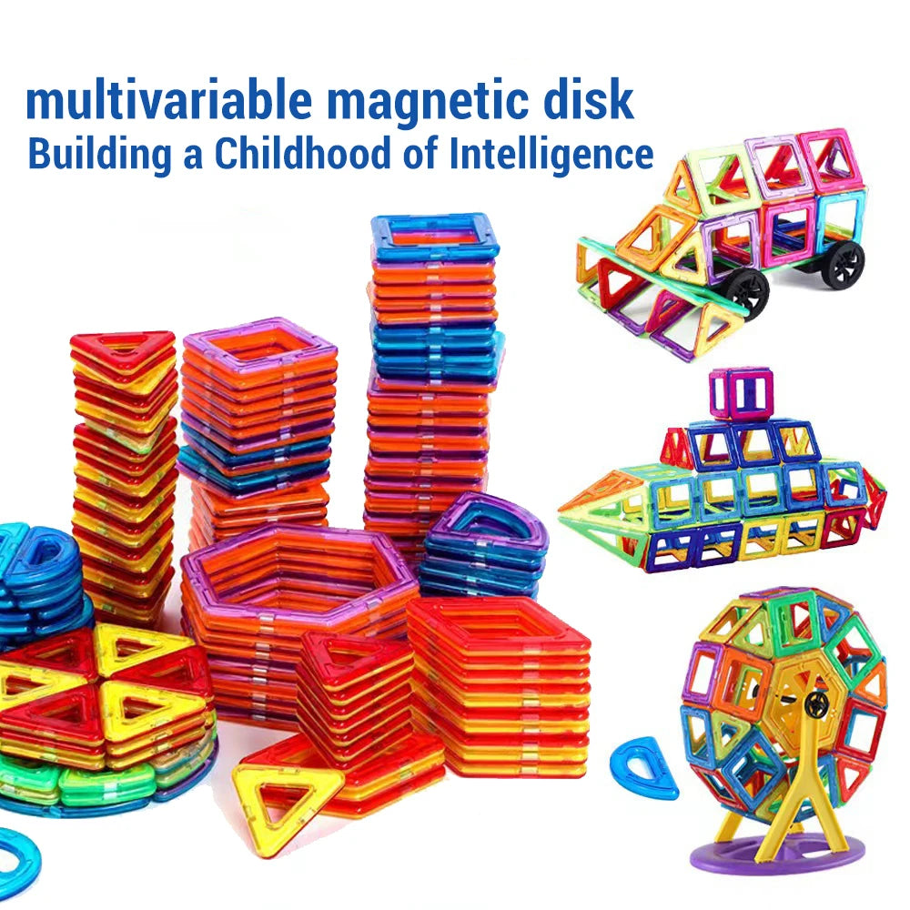 Magnetic Building Blocks Set | 30-168 Pieces | Big Size | Montessori Toys