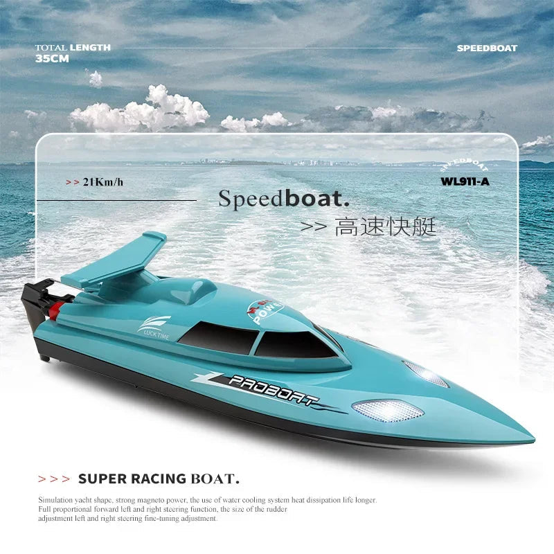 High-Speed Remote Control Ship Model with Water Cooling System - ToylandEU