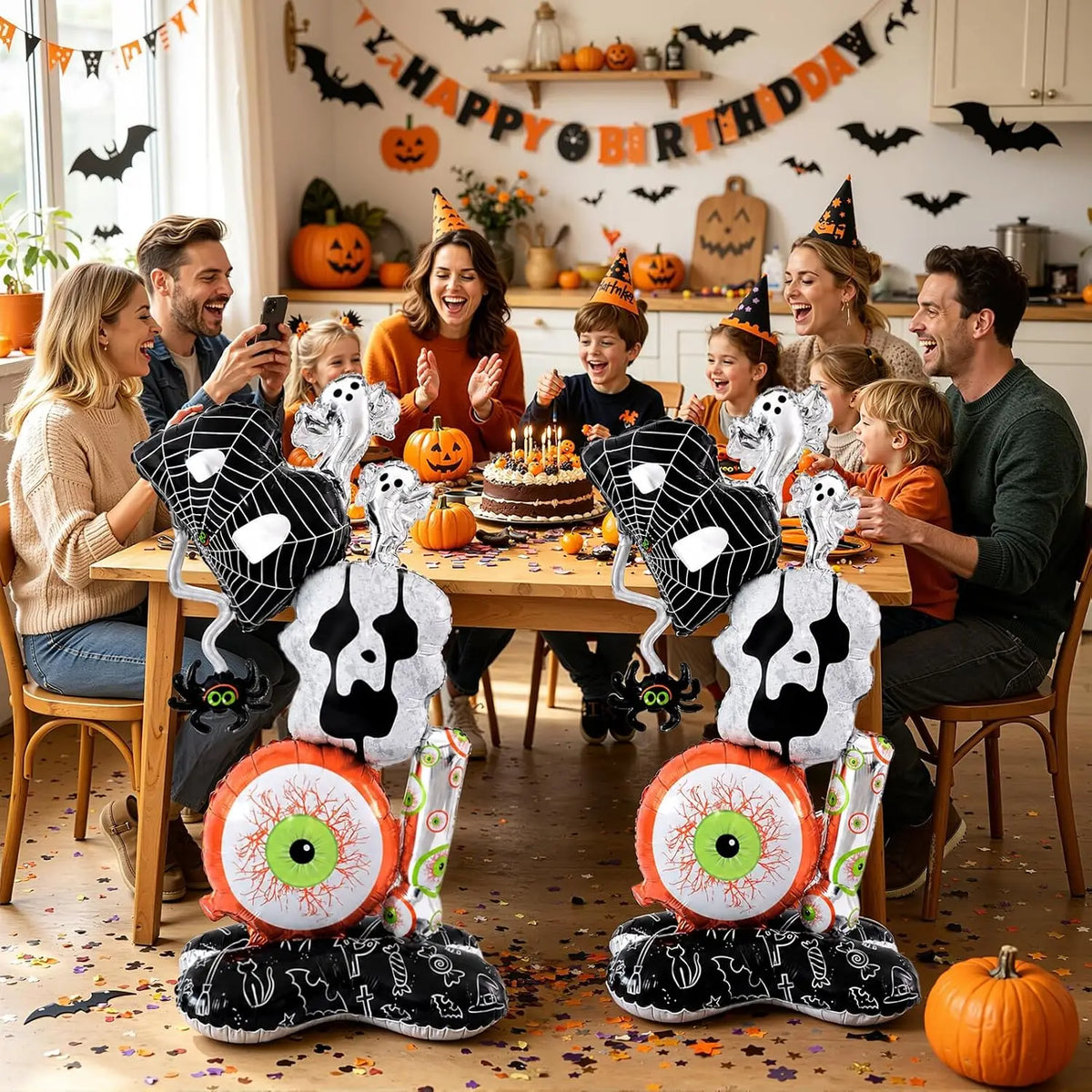 Halloween Balloons | Self Standing Giant | Latex BOO Design | 3.8 Foot