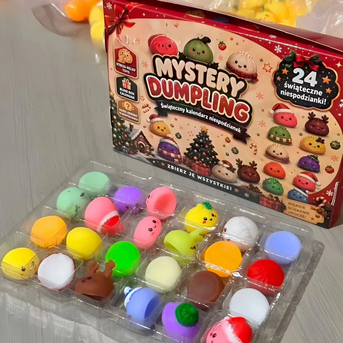 Advent Calendar | 24 Unique Squishy Fidget Toys | Slow Rebound Mystery Surprise Box | New Year Gift