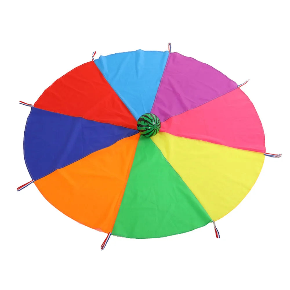 2M Diameter Kids Outdoor Teamwork Game Prop Rainbow Parachute Toys - ToylandEU