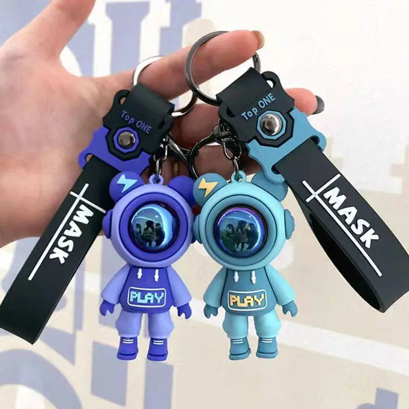 Adorable Astronaut Bear Figure Keychain - ToylandEU