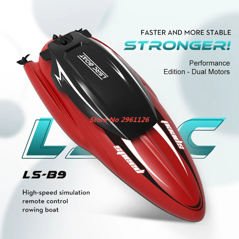 RC 25KM/H Waterproof Rechargeable Electric Remote Control Speedboat - 100M Range, 30 Min Flight Time, Ideal Summer Water Toy for Ages 14+